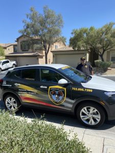 Licensed security guard in Las Vegas protecting property.