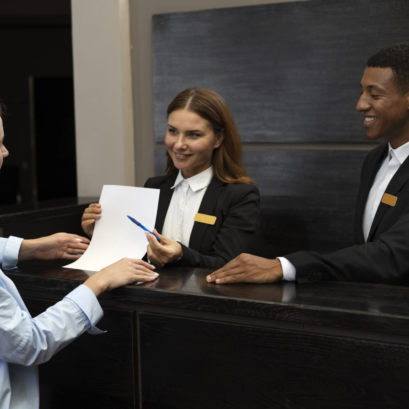 Front desk security and professional reception services