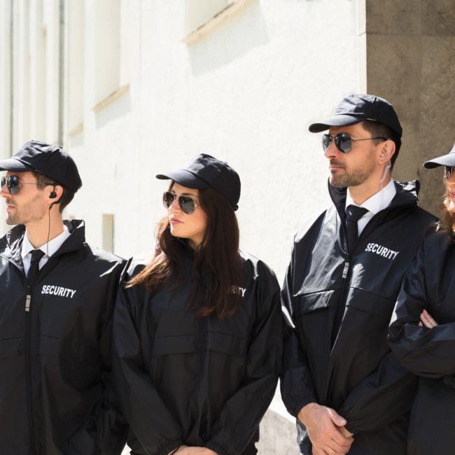 Security guard providing access control services