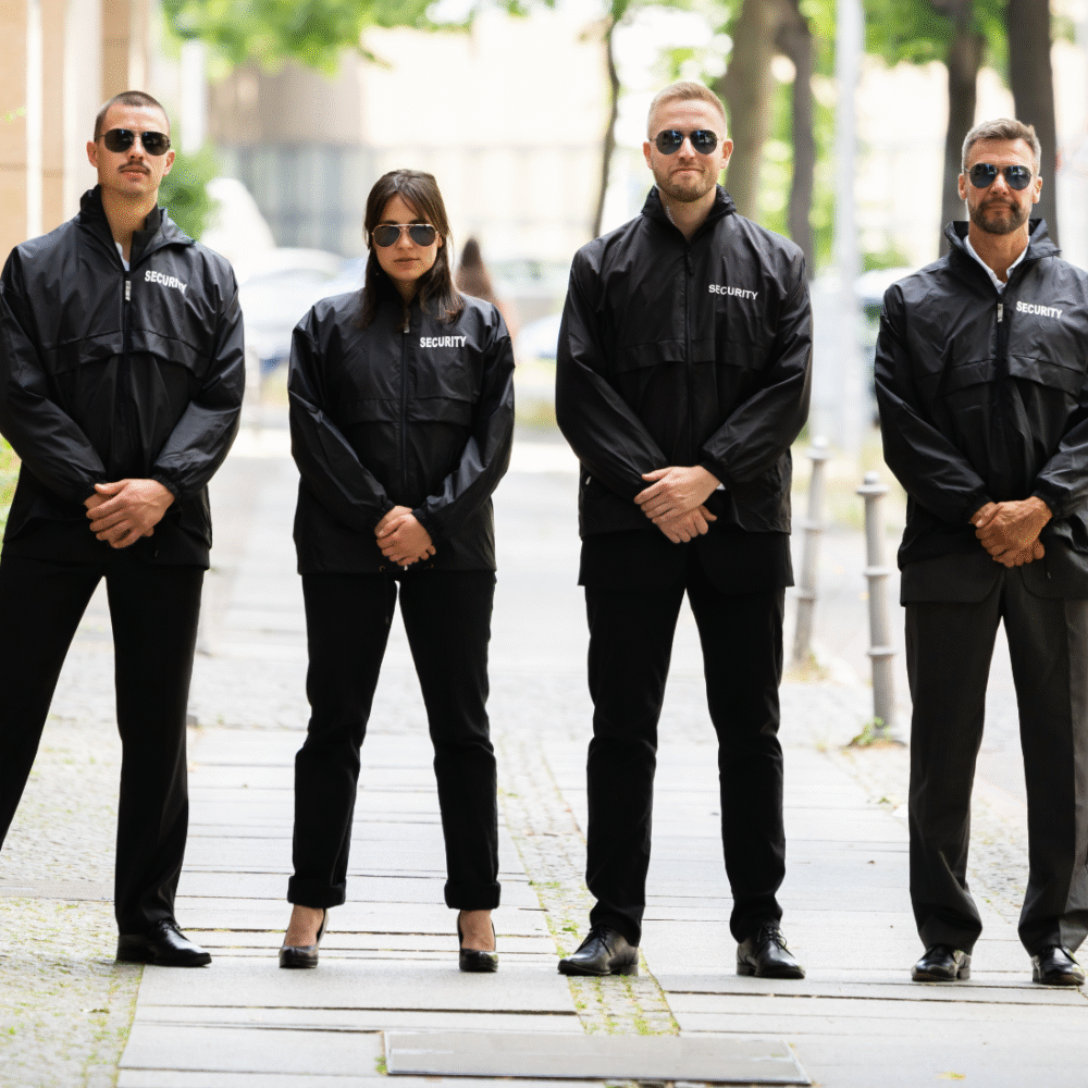 Trained security professional providing guarding services