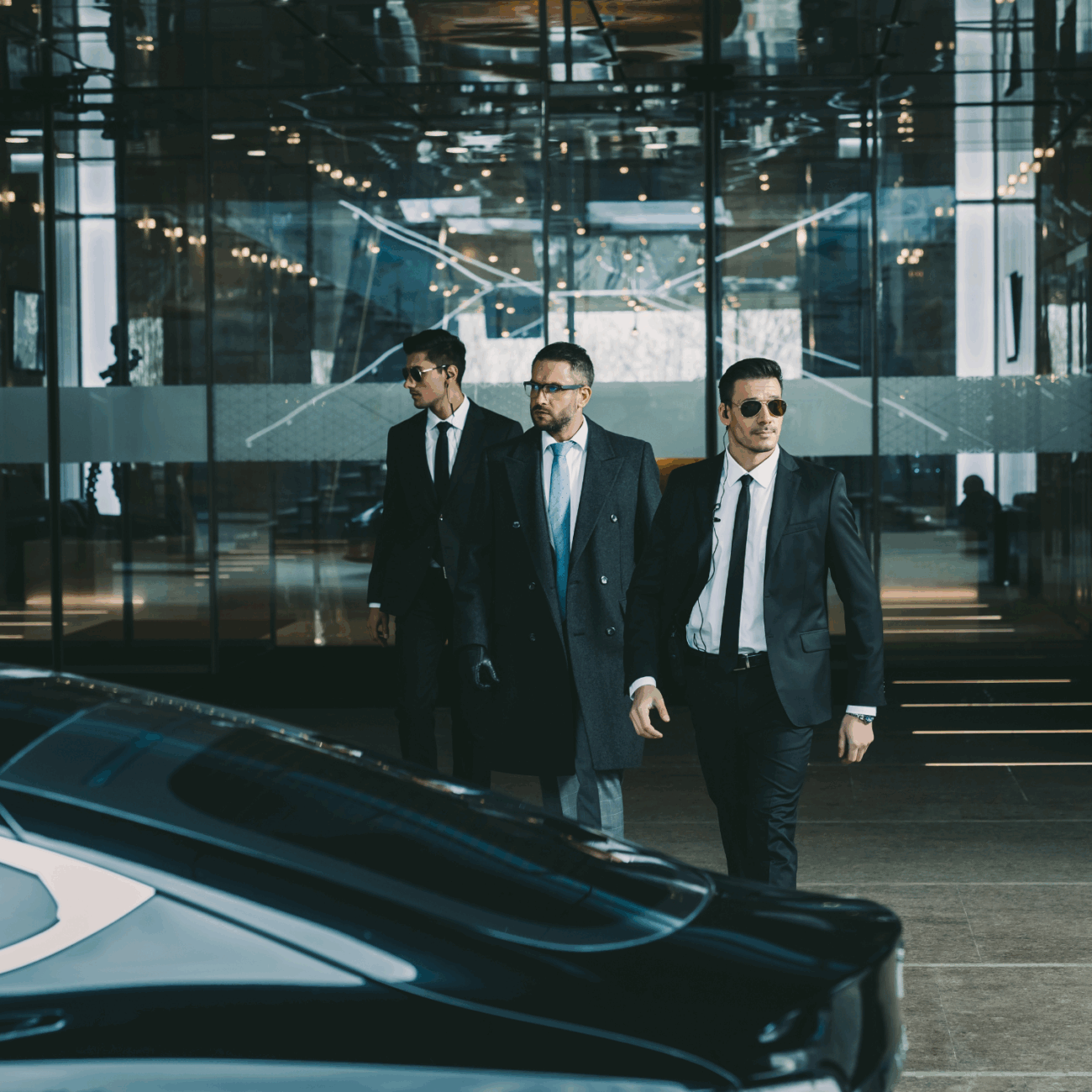 Professional armed security guard ensuring site protection